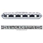 SWAROVSKI 77725 Rondelle Spacer Bars 4 Hole Black Diamond/Gold